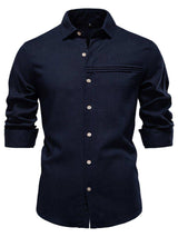 Men's Button Down Collared Neck Shirt - Trendsi - Flyclothing LLC