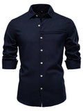 Men's Button Down Collared Neck Shirt - Trendsi - Flyclothing LLC