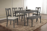 59" Gray Wood Dining Table - HomeRoots - Flyclothing LLC