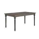 59" Gray Wood Dining Table - HomeRoots - Flyclothing LLC