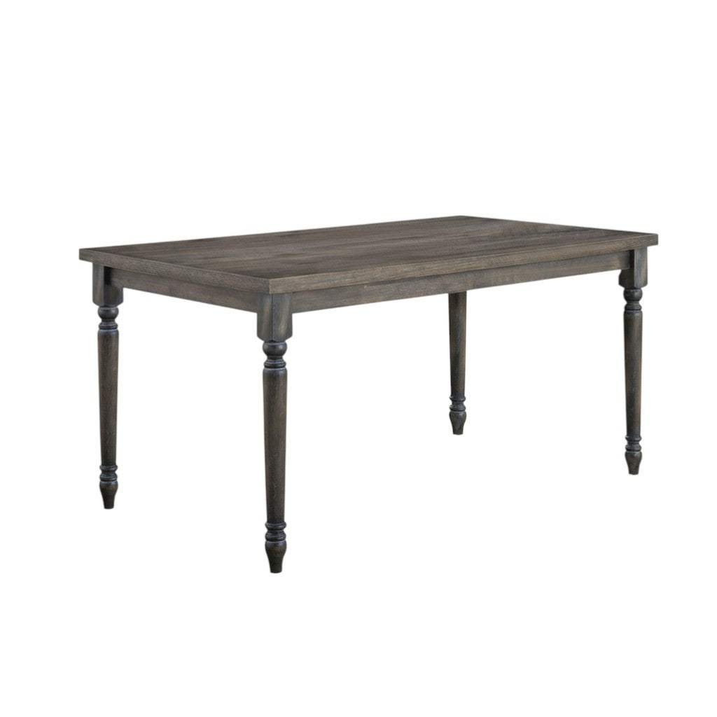 59" Gray Wood Dining Table - HomeRoots - Flyclothing LLC