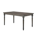59" Gray Wood Dining Table - HomeRoots - Flyclothing LLC