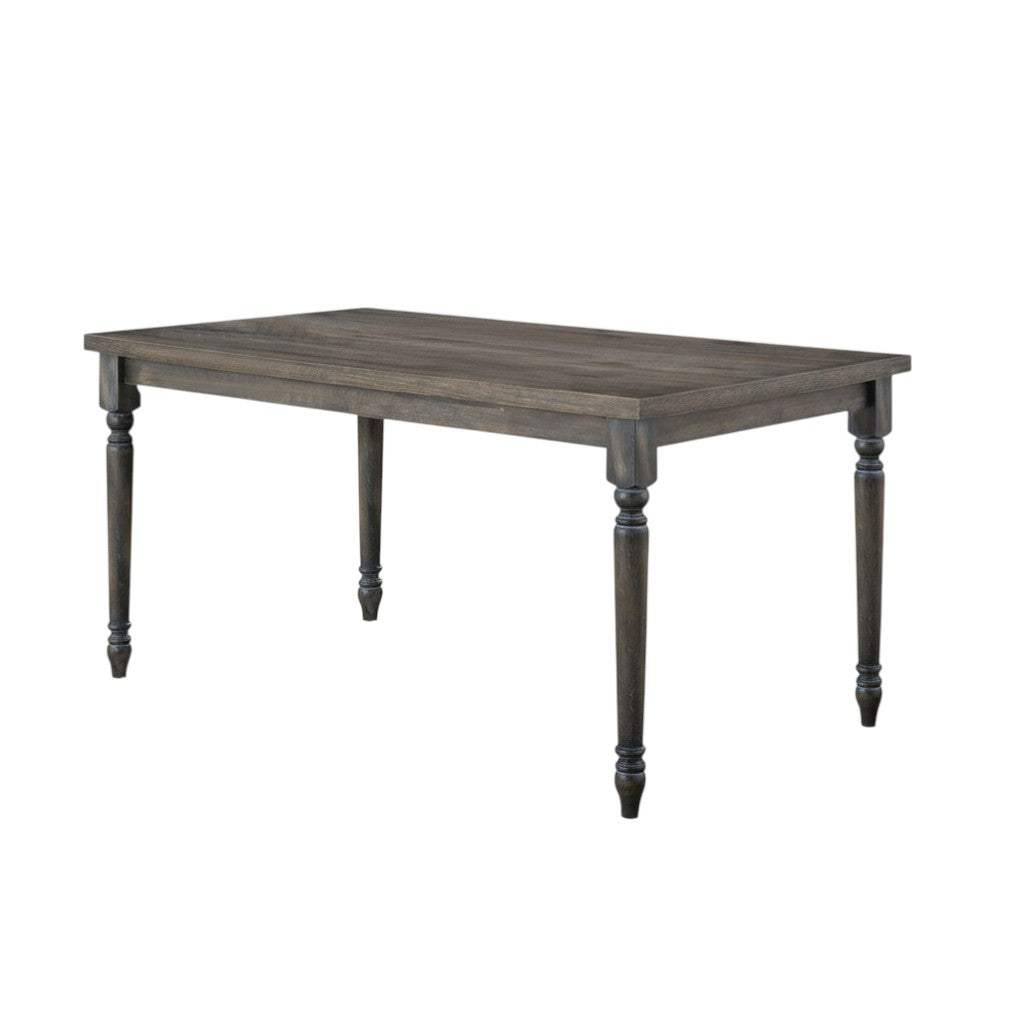 59" Gray Wood Dining Table - HomeRoots - Flyclothing LLC
