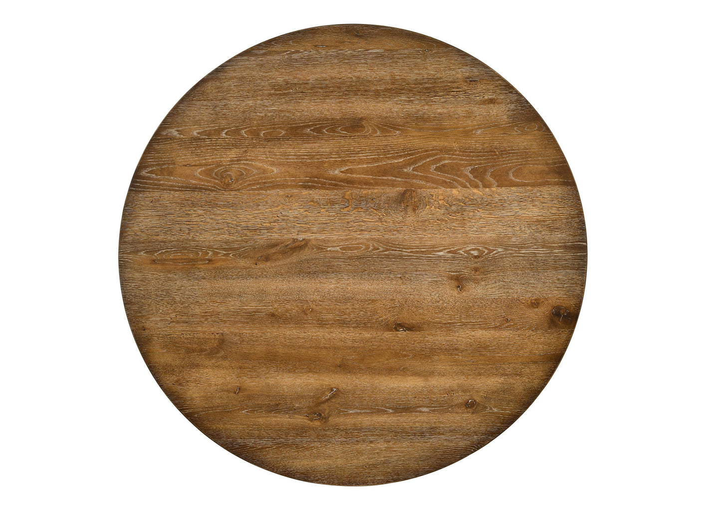 48" Oak Wood Cross Leg Base Round Top Dining Table - HomeRoots - Flyclothing LLC