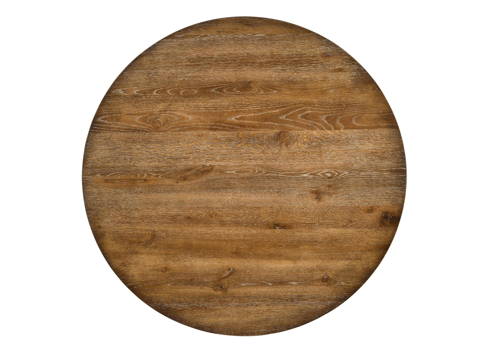 48" Oak Wood Cross Leg Base Round Top Dining Table - HomeRoots - Flyclothing LLC