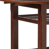 40" Brown Wood Rounded Drop Leaf Bar Table - Homeroots - Flyclothing LLC