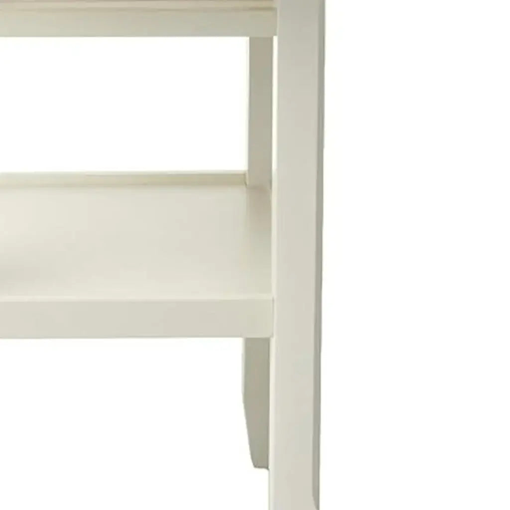 40" Cream Wood Rounded Drop Leaf Bar Table - Homeroots - Flyclothing LLC