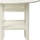 40" Cream Wood Rounded Drop Leaf Bar Table - Homeroots - Flyclothing LLC