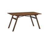 59" Walnut Wood Dining Table - Homeroots - Flyclothing LLC
