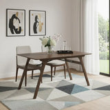 59" Walnut Wood Dining Table - Homeroots - Flyclothing LLC