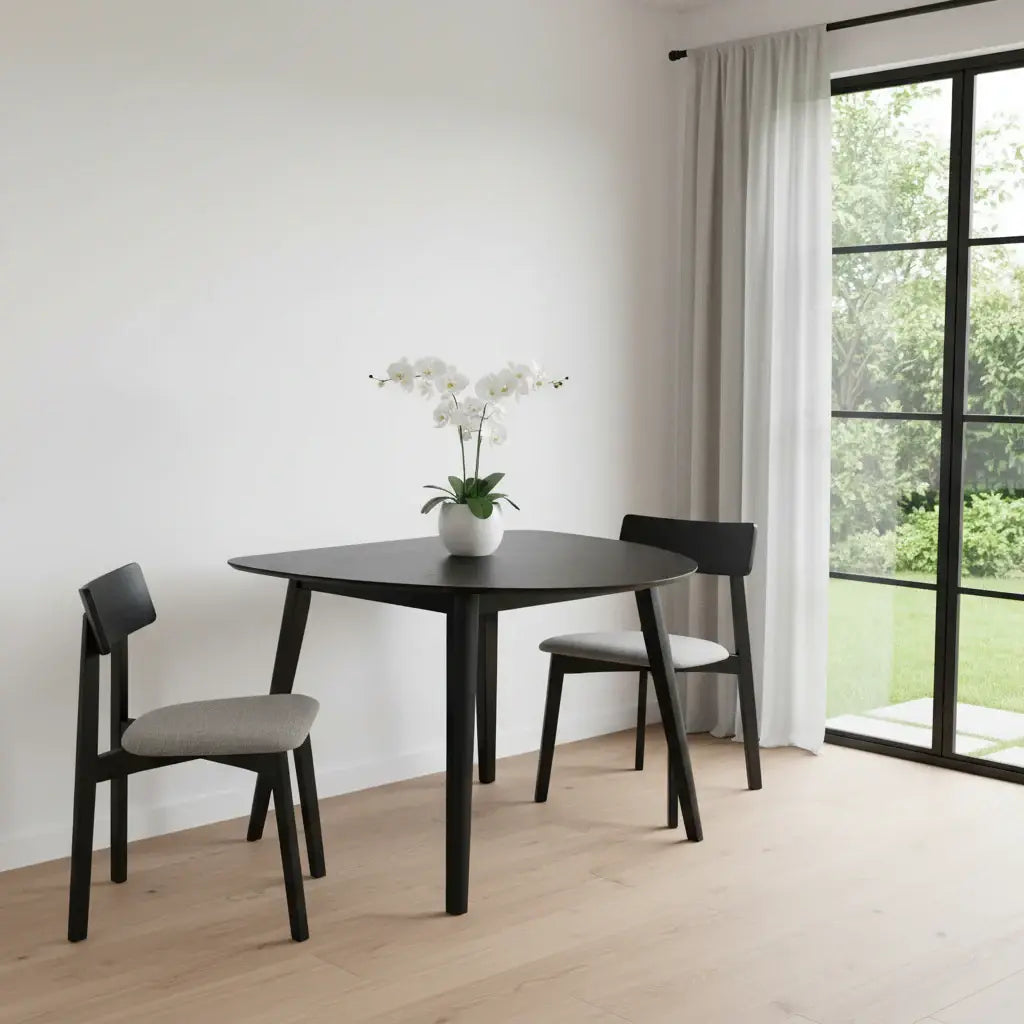 43" Black Wood Dining Table - Homeroots - Flyclothing LLC