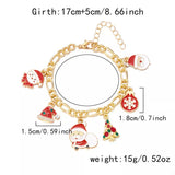 Christmas 18K Gold-Plated Charm Bracelet - Trendsi - Flyclothing LLC