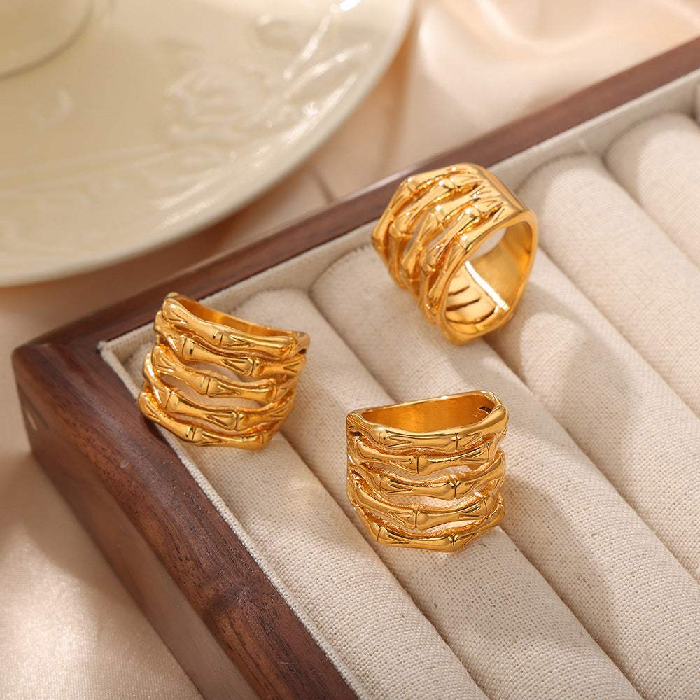 Titanium Steel Multi-Layered Ring - Trendsi - Flyclothing LLC