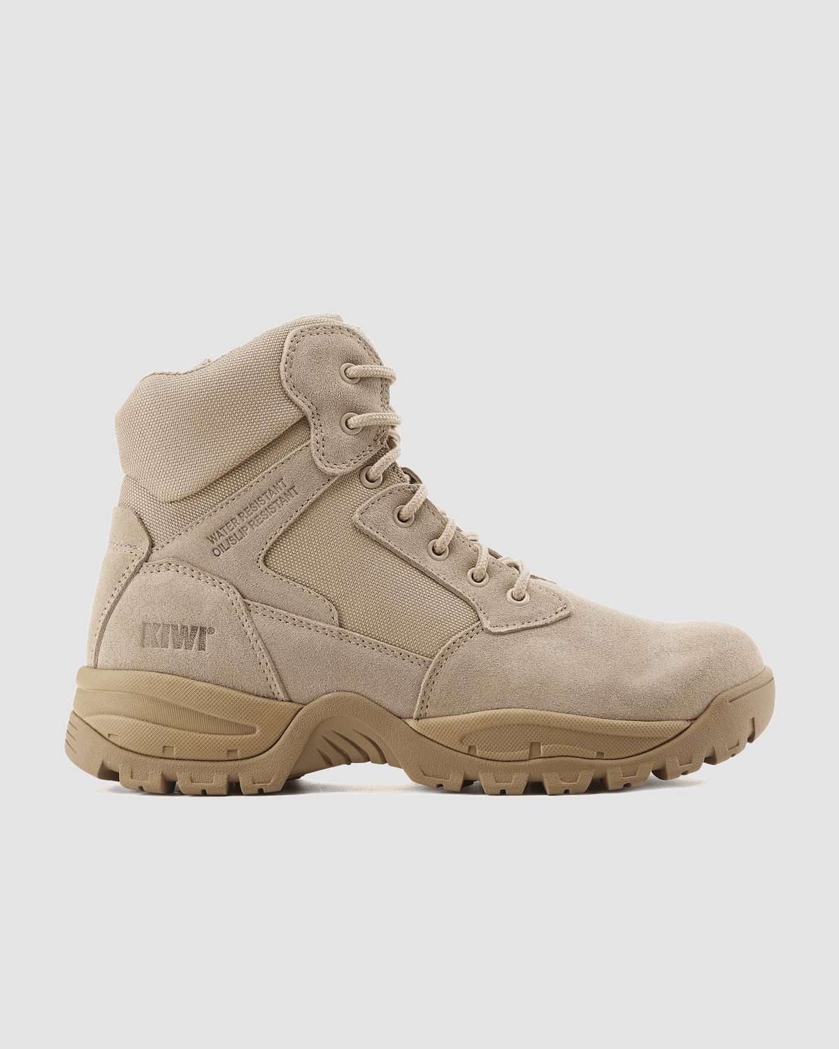 Kiwi Rugged Sand Suede Mid-Cut 6" Zipped Water Resistant Tactical Boots [63000] - Kiwi - Flyclothing LLC