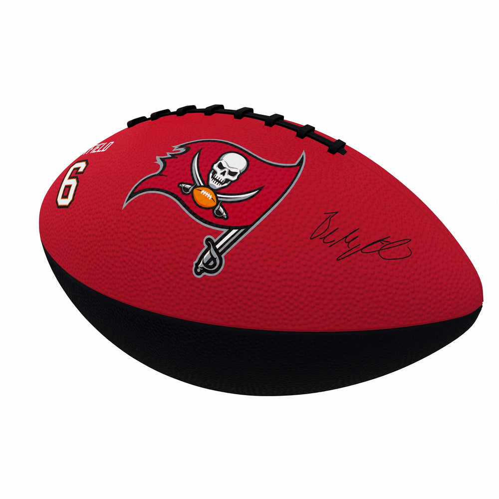 Tampa Bay Buccaneers Baker Mayfield Junior Size Rubber Football - Logo Brands - Flyclothing LLC