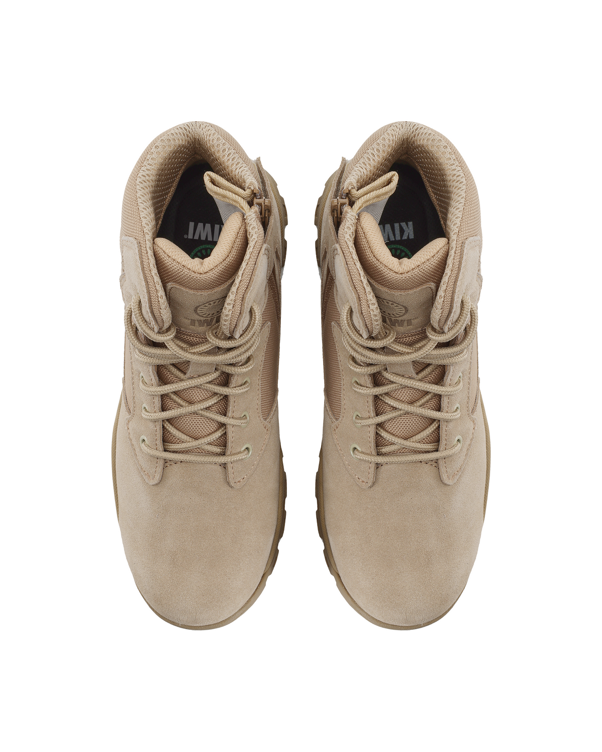 Kiwi Rugged Sand Suede Mid-Cut 6" Steel Toe Zipped Water Resistant Tactical Boots [60000] - Kiwi - Flyclothing LLC