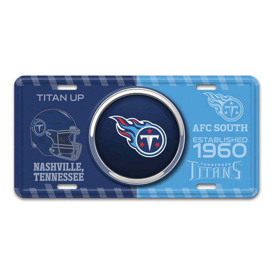 NFL - Tennessee Titans Embossed Metal License Plate - Logo Brands - Flyclothing LLC