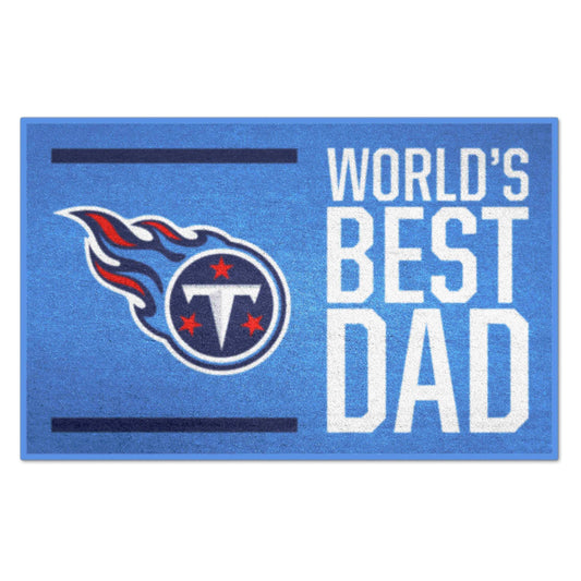 NFL - Tennessee Titans Starter Mat - World's Best Dad - Logo Brands - Flyclothing LLC