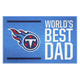 NFL - Tennessee Titans Starter Mat - World's Best Dad - Logo Brands - Flyclothing LLC