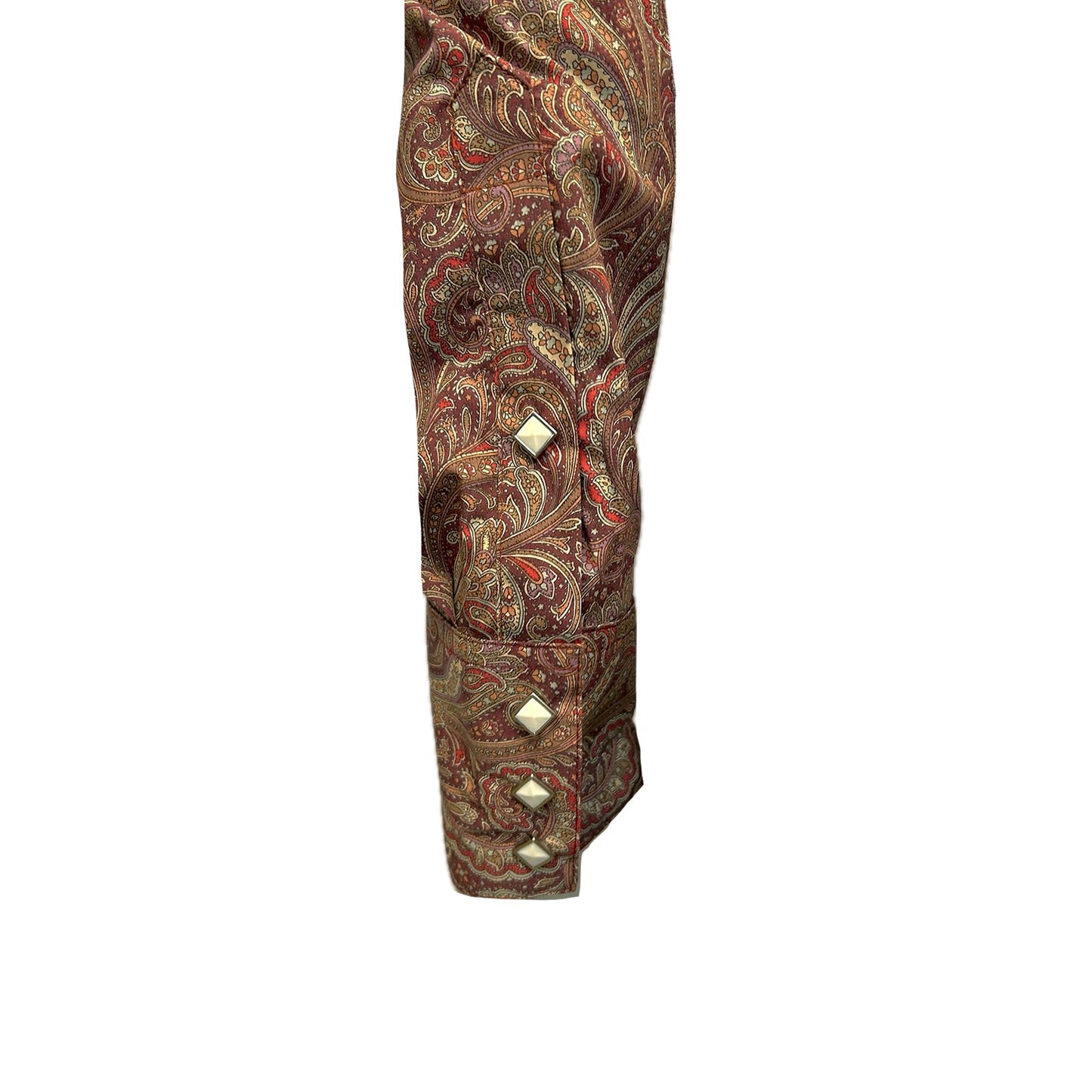 Rockmount Ranch Wear Men's Ornate Paisley Print Western Shirt in Burgundy - Rockmount Clothing - Flyclothing LLC