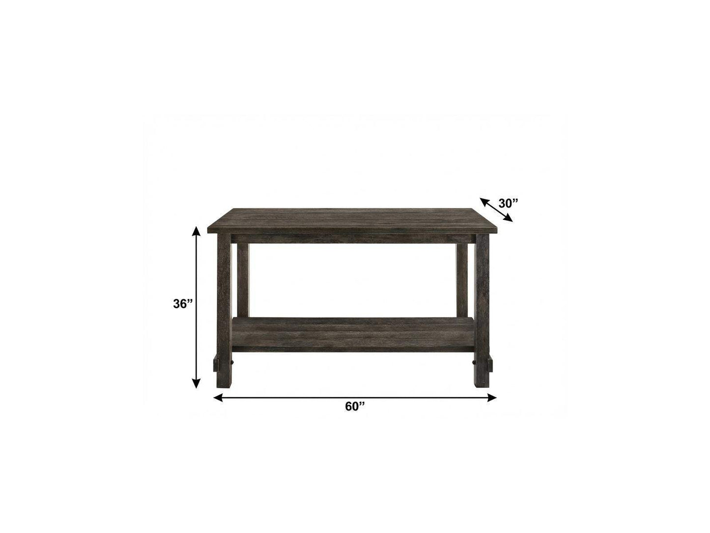 60" Gray Wood Dining Table - HomeRoots - Flyclothing LLC