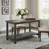 60" Gray Wood Dining Table - HomeRoots - Flyclothing LLC