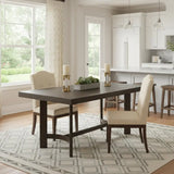 70" Espresso Wood Trestle Base Dining Table - Homeroots - Flyclothing LLC