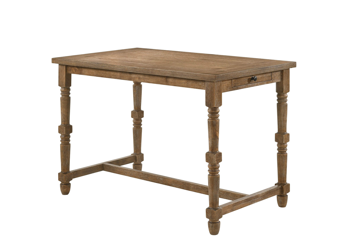 54" Oak Wood Trestle Base Dining Table - HomeRoots - Flyclothing LLC