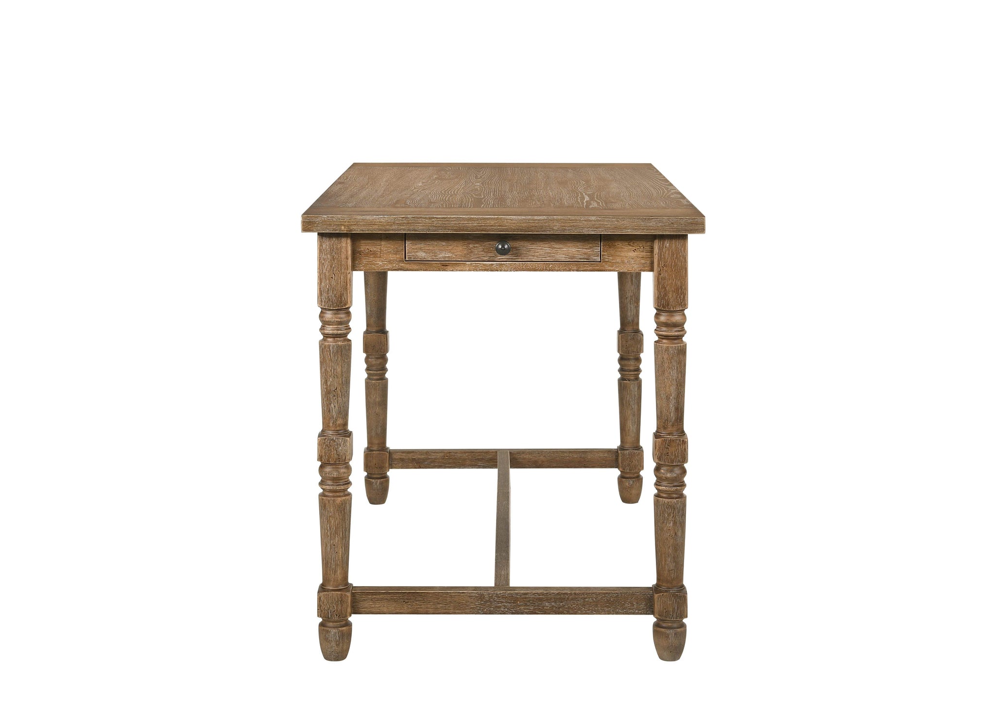 54" Oak Wood Trestle Base Dining Table - HomeRoots - Flyclothing LLC
