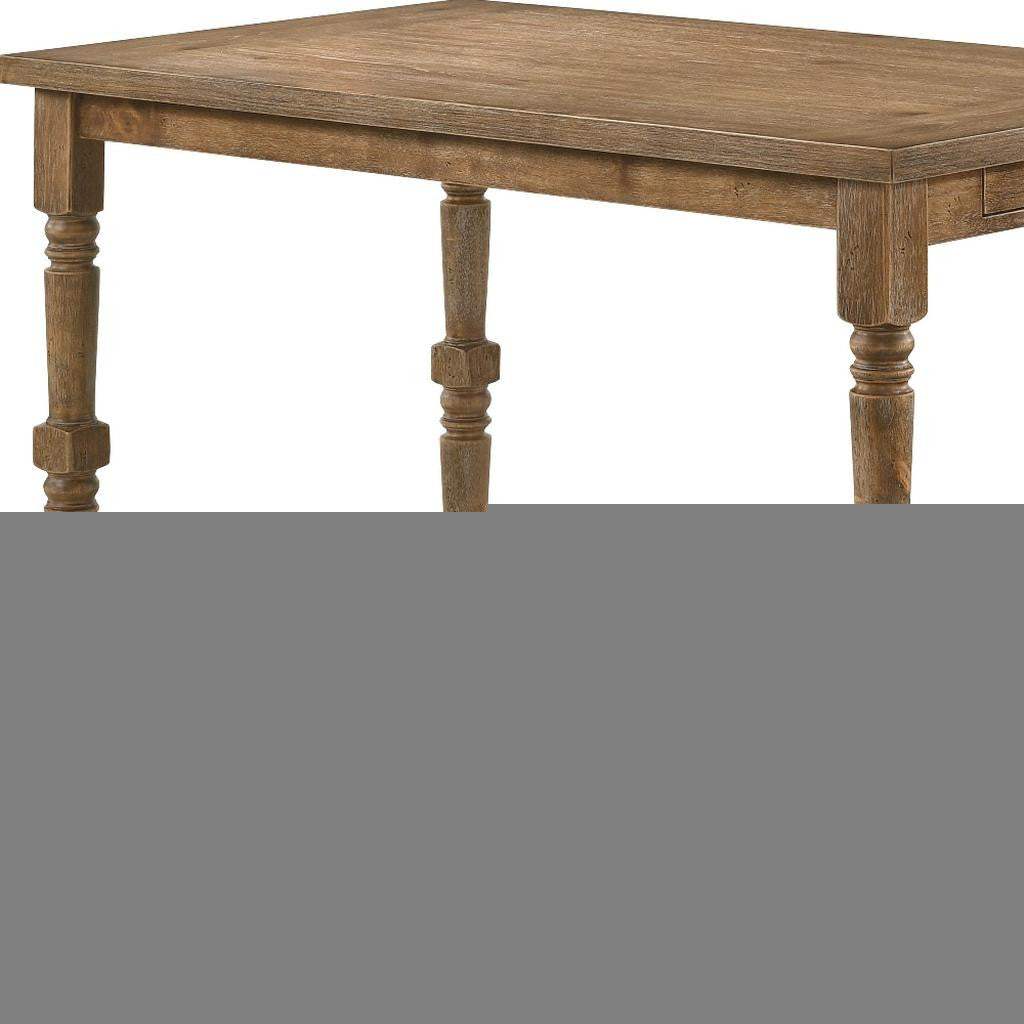 54" Oak Wood Trestle Base Dining Table - HomeRoots - Flyclothing LLC