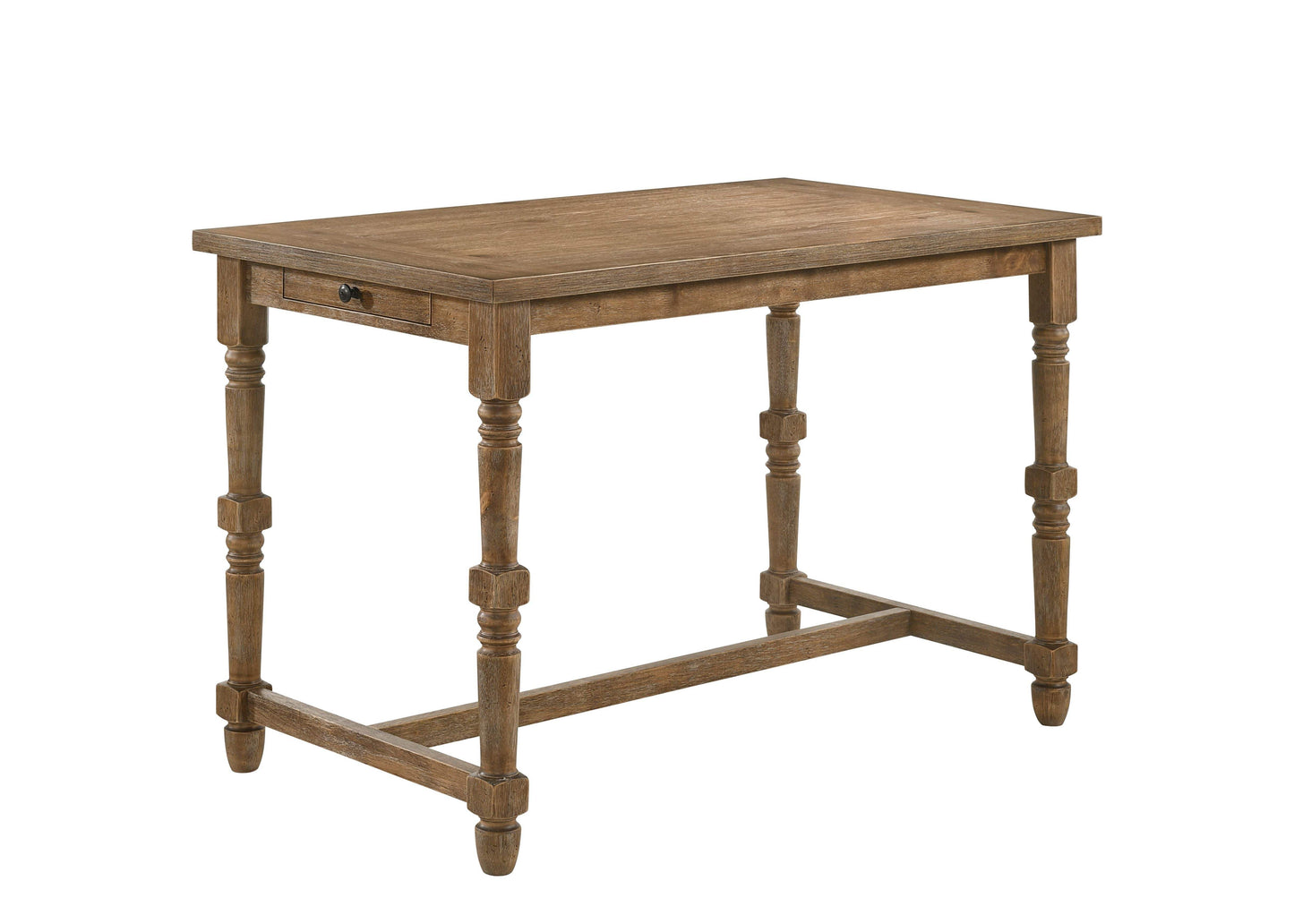 54" Oak Wood Trestle Base Dining Table - HomeRoots - Flyclothing LLC