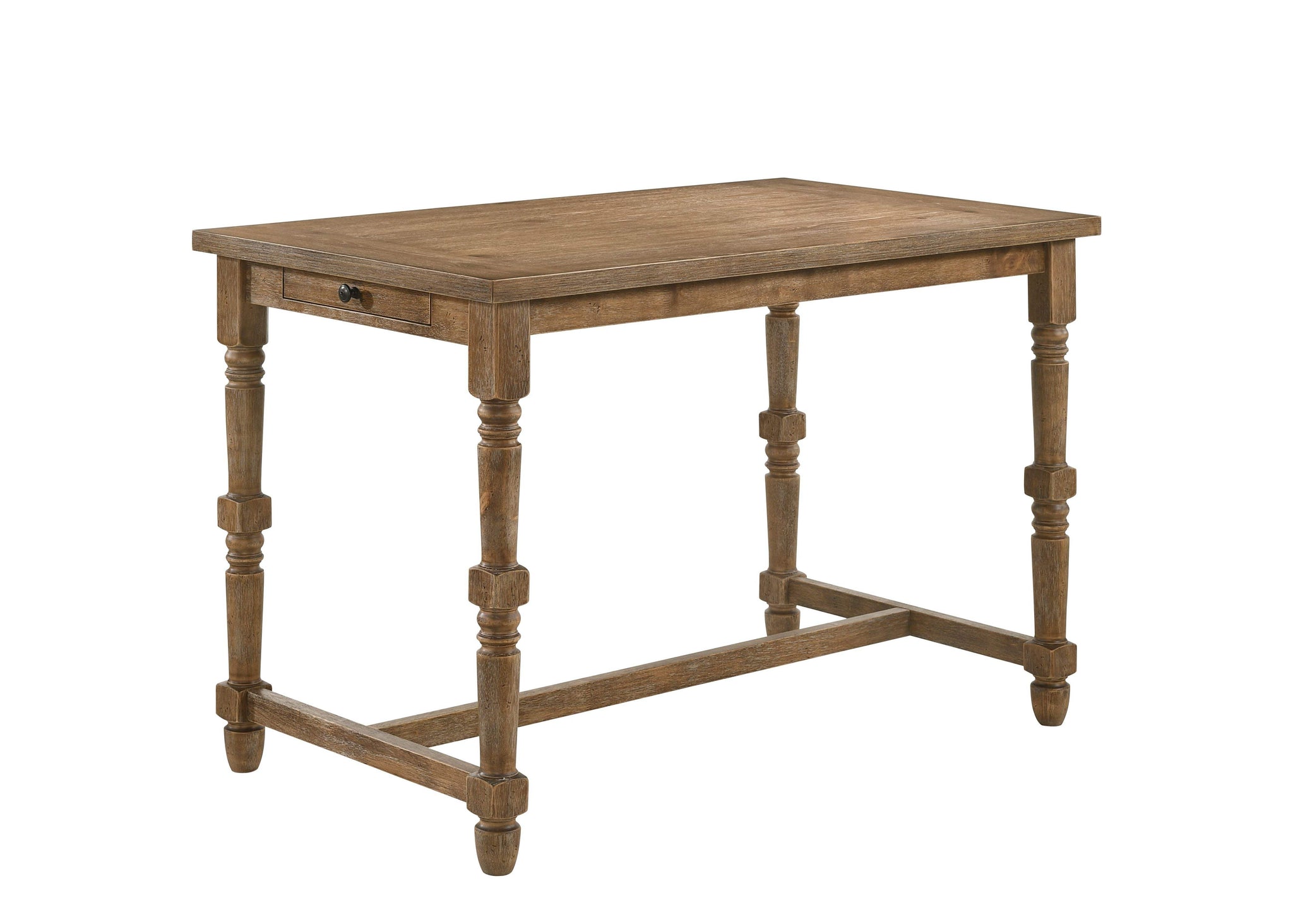 54" Oak Wood Trestle Base Dining Table - HomeRoots - Flyclothing LLC