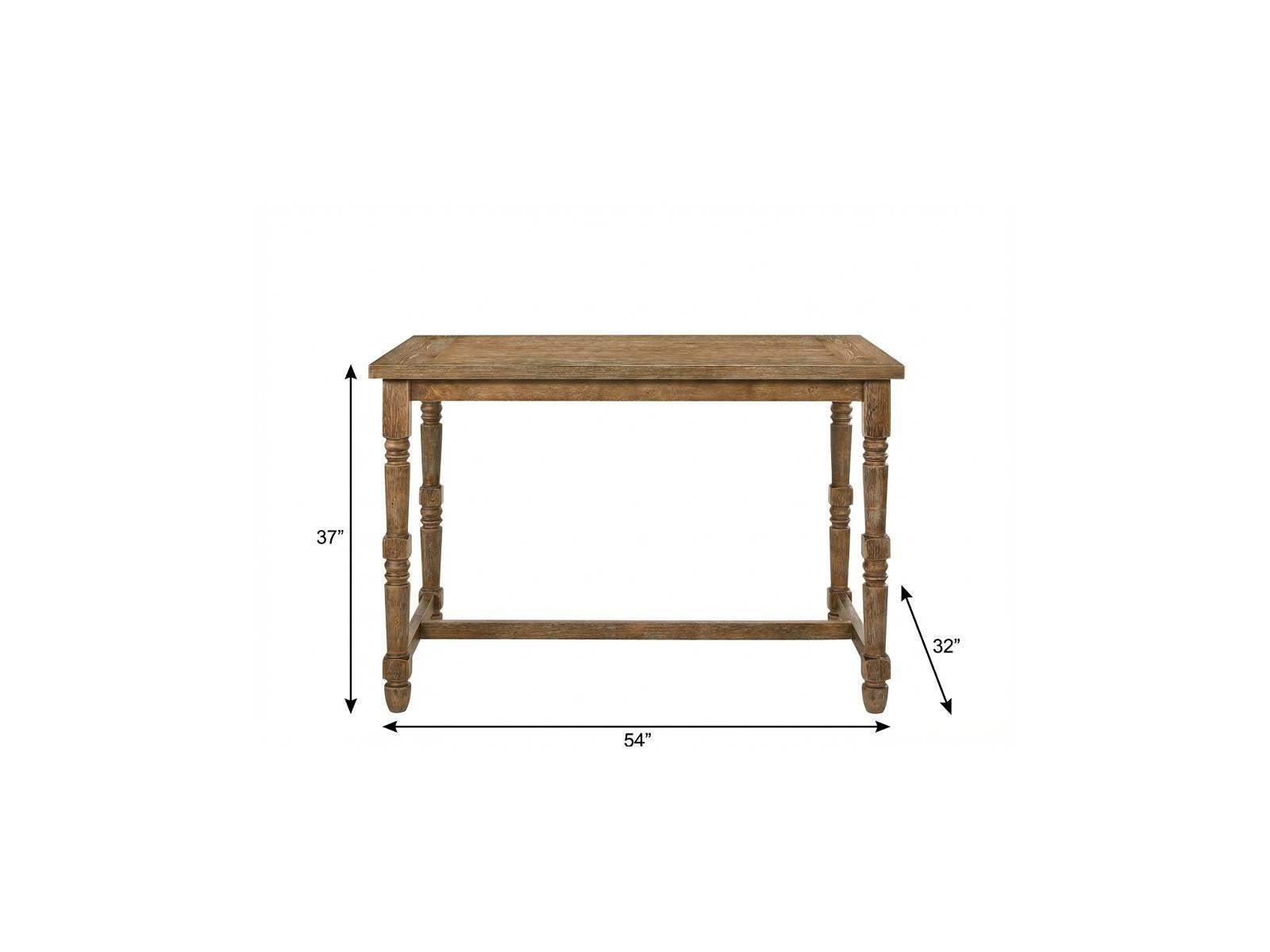 54" Oak Wood Trestle Base Dining Table - HomeRoots - Flyclothing LLC