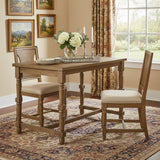 54" Oak Wood Trestle Base Dining Table - HomeRoots - Flyclothing LLC
