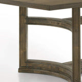 88" Oak Wood Trestle Base Dining Table - HomeRoots - Flyclothing LLC