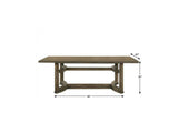 88" Oak Wood Trestle Base Dining Table - HomeRoots - Flyclothing LLC