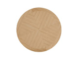 54" Oak Wood Cross Leg Base Round Top Dining Table - HomeRoots - Flyclothing LLC