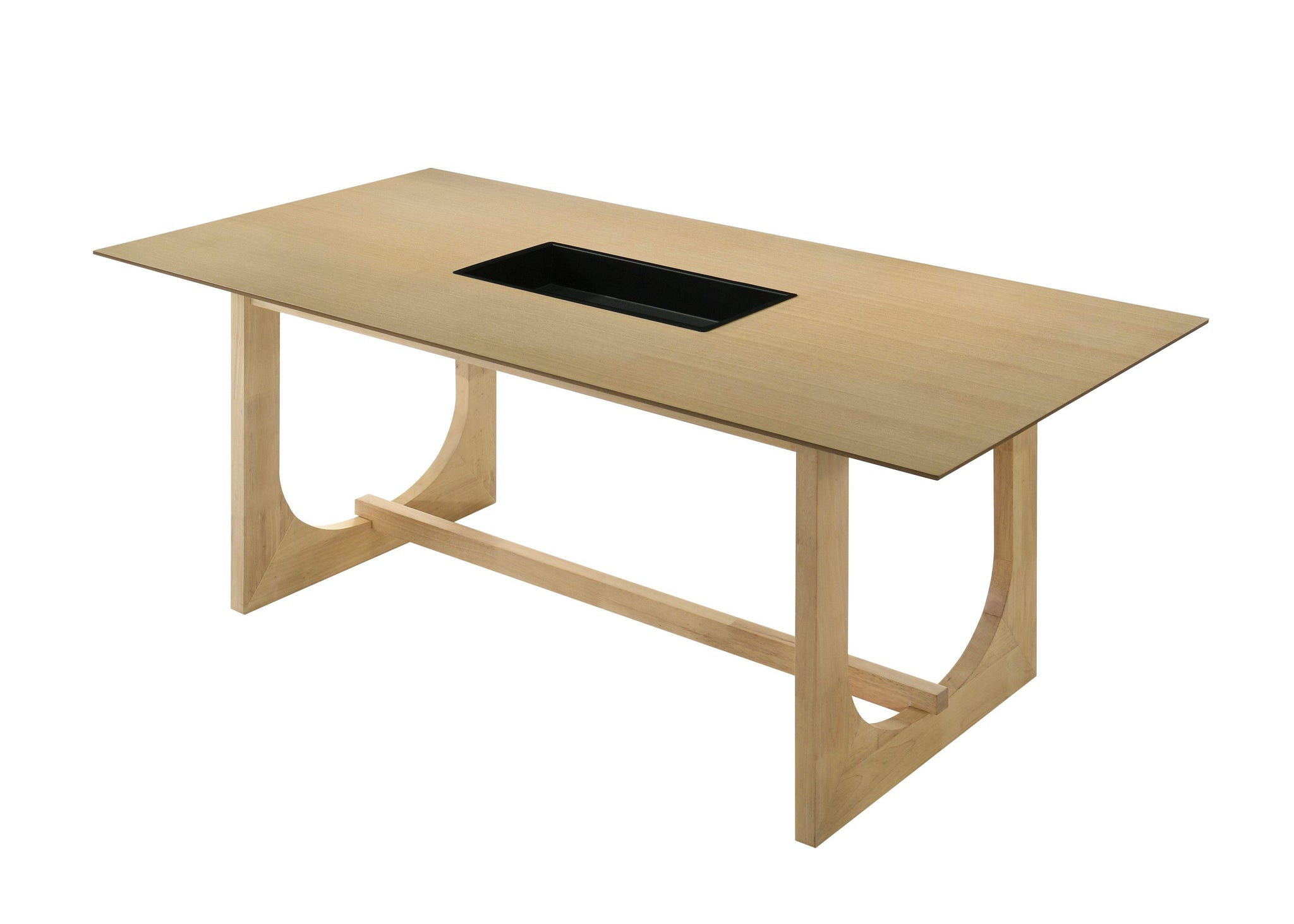 71" Natural Wood Trestle Base Dining Table - HomeRoots - Flyclothing LLC