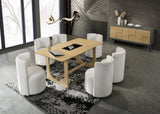 71" Natural Wood Trestle Base Dining Table - HomeRoots - Flyclothing LLC