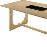 71" Natural Wood Trestle Base Dining Table - HomeRoots - Flyclothing LLC
