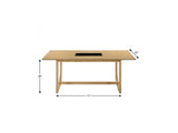 71" Natural Wood Trestle Base Dining Table - HomeRoots - Flyclothing LLC