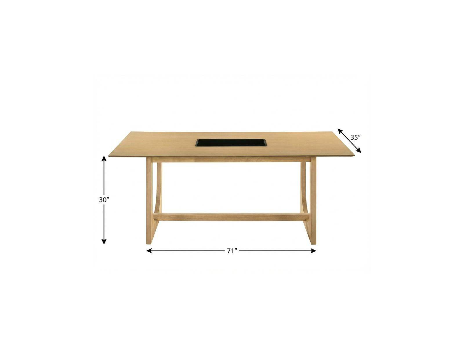 71" Natural Wood Trestle Base Dining Table - HomeRoots - Flyclothing LLC