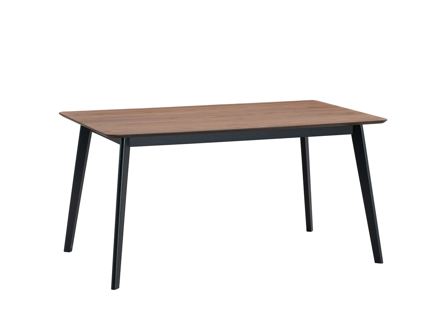 59" Walnut and Black Wood Dining Table - Homeroots - Flyclothing LLC