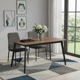 59" Walnut and Black Wood Dining Table - Homeroots - Flyclothing LLC
