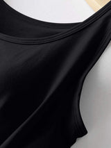 Round Neck Tank with Bra - Trendsi - Flyclothing LLC