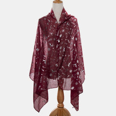 Christmas Element Polyester Scarf - Trendsi