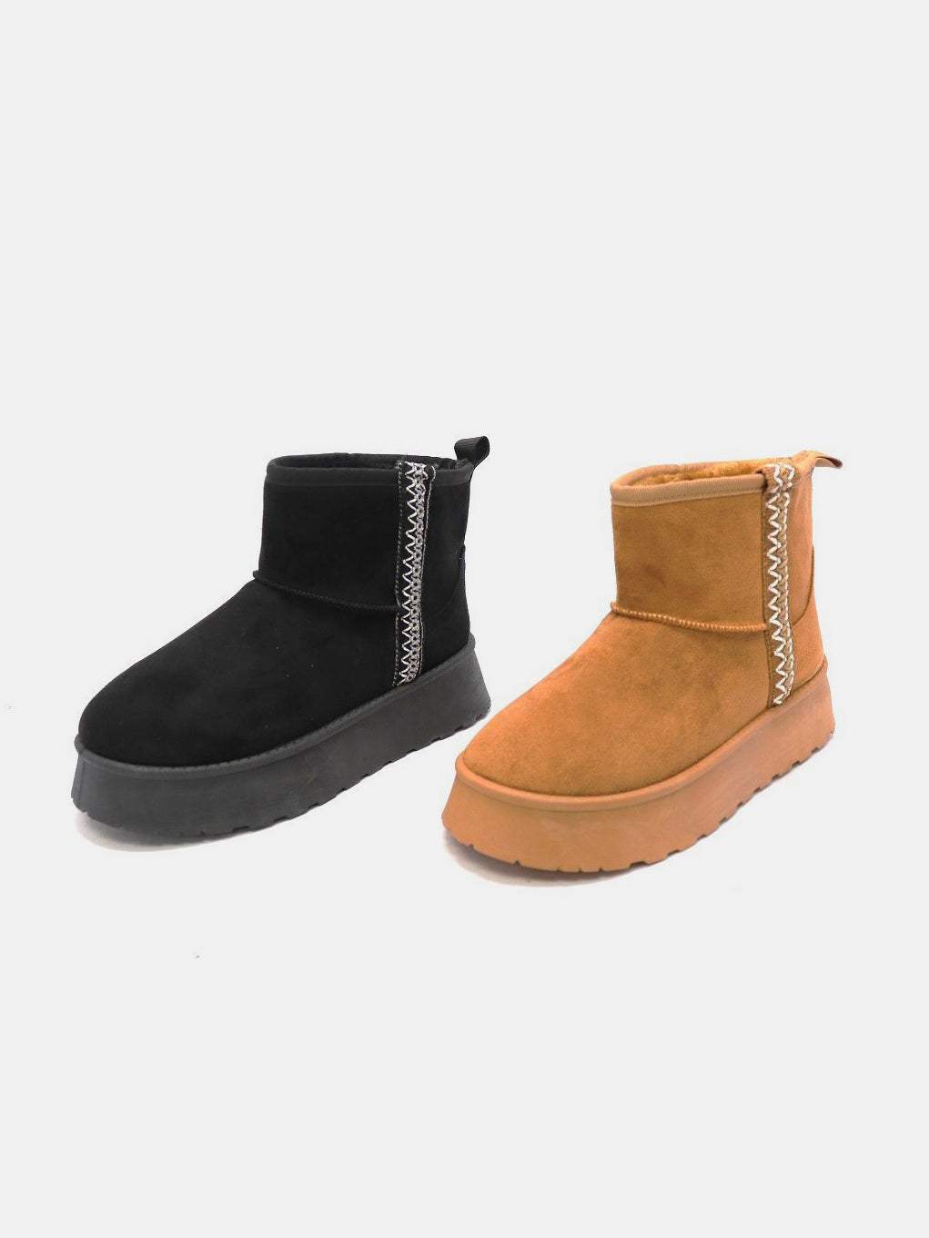WILD DIVA Round Toe Platform Boots - Trendsi - Flyclothing LLC