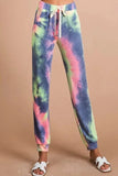 BiBi Tie Dye French Terry Casual Pants - Trendsi