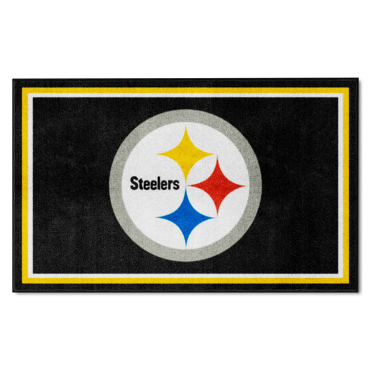 Pittsburgh Steelers 4ft. x 6ft. Plush Area Rug - Pittsburgh Steelers
