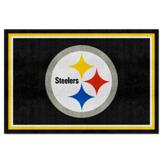 Pittsburgh Steelers 5ft. x 8 ft. Plush Area Rug - Pittsburgh Steelers